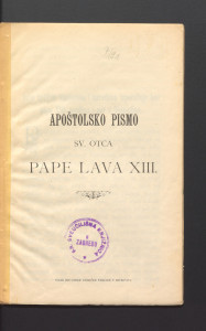 Apoštolsko pismo sv. otca pape Lava XIII. 