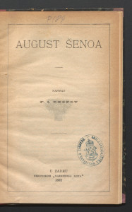 August Šenoa / napisao F. I. Despot. 