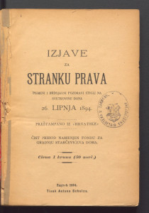 Izjave za stranku prava ... 26. lipnja 1894. 