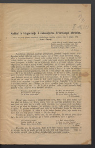 Kažiput k blagostanju i zadovoljstvu hrvatskoga obrtnika / čitao na Prvoj glavnoj skupštini 