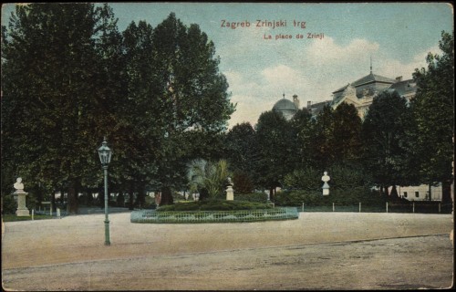 Zagreb : Zrinjski trg   : La place de Zrinji.