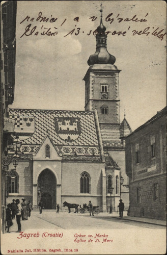 Zagreb (Croatie)  : Crkva sv. Marka = Eglise de St. Marc