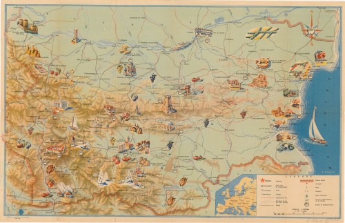 Carte touristique de la Bulgarie   / Direction de géodésie et cartographie ; L. Sarafov.