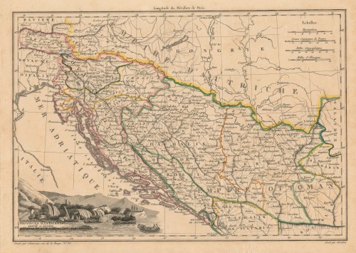 Provinces Illyriennes Servie et Bosnie   / gravé par Chamouin ; ecrit par Giraldon.
