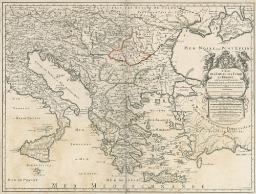 Estats de l'Empire des Turqs en Europe   / par le S. Sanson geographe ordinaire du Roy.