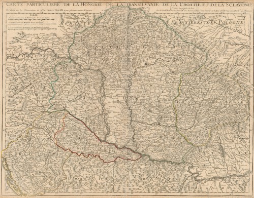 Carte particuliere de la Hongrie, de la Transilvanie, de la Croatie et de la Sclavonie /