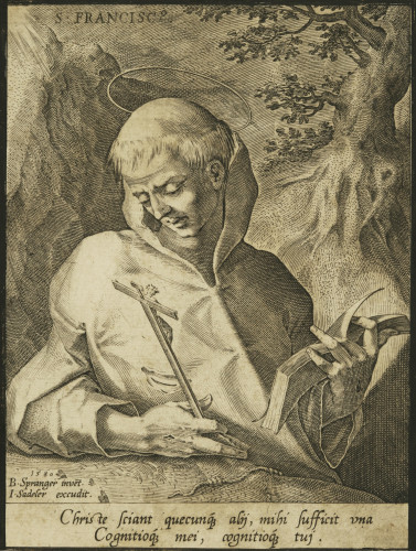 S.Francisc   / I. [Johann] Sadeler ; [prema crtežu Bartholomeusa Sprangera].