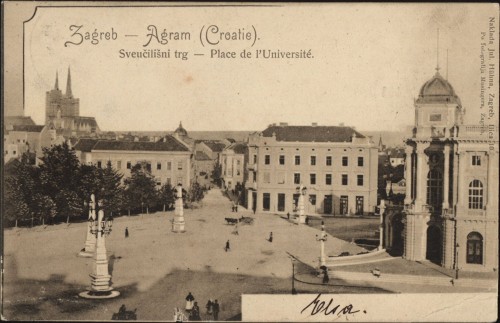 Zagreb - Agram (Croatie) : Sveučilišni trg : Place de l'Université.