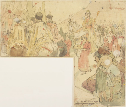 [Skica za Paviljon Bosne i Hercegovine na Svjetskoj izložbi 1900. u Parizu] /[Alfons Mucha].
