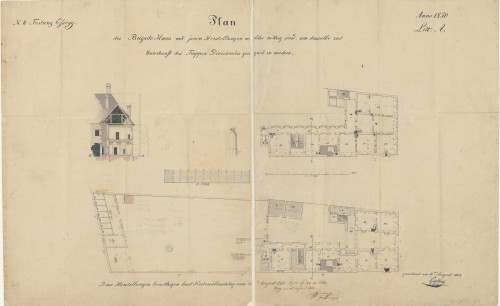 K. K. Festung Essegg. Plan des Brigade Haus... /