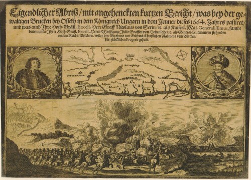 Eigendlicher Abriss mit Angehenckten kurtzen Bericht was den der gewaltigen Brücken den Össeck in dem Königreich Ungarn in dem Jenner dieses 1664 Jahres passiret. 