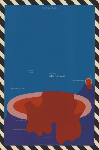 Jasna Petric, Alfa centauri : Omladinski klub Josip Kulušić Zagreb, 18.11.69. / design [Boris] Bućan.