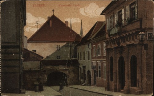 Zagreb : Kamenita vrata = Ancienne portes de pierre.