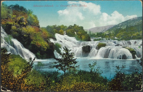 Sebenico   : Šibenik : cascata della Kerka.