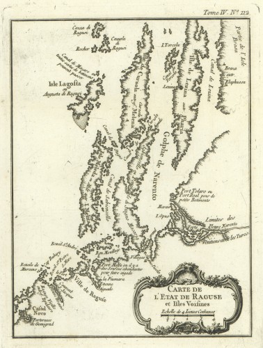 Carte de L'Etat de Raguse et Isles voisines   / [Jacques Nicolas Bellin].
