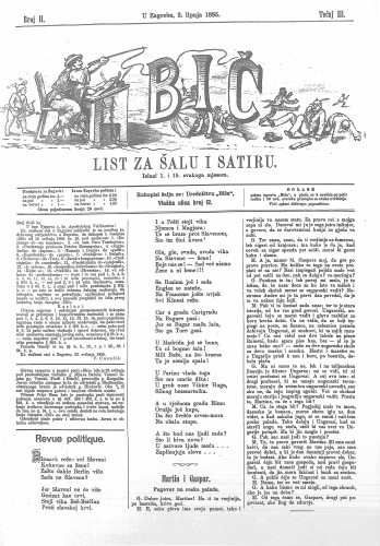 Bič : list za šalu i satiru : 3,11(1885) / [odgovorni urednik Višemir Zima].