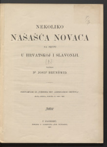 Nekoliko našašća novaca na skupu u Hrvatskoj i Slavoniji : [II] / napisao Josip Brunšmid.