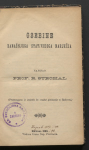 Osebine današnjega stativskoga narječja / napisao R. Strohal.