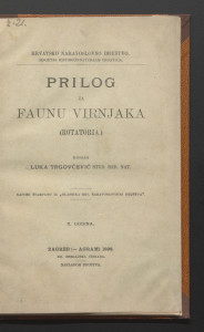 Prilog za faunu virnjaka (Rotatoria) / napisao Luka Trgovčević.
