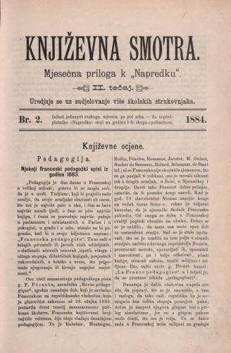 Književna smotra : mjesečna priloga k 