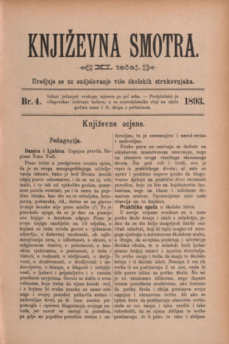 Književna smotra : mjesečna priloga k 