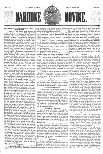 Narodne novine : 16,69(1850) / učrednik Ljudevit Gaj.