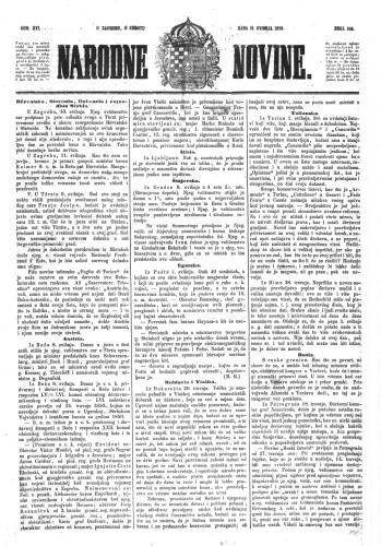 Narodne novine : 16,108(1850) / učrednik Ljudevit Gaj.