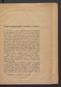 Tragovi predhistorijskih naseobina u Sriemu / [Jos. Brunšmid].