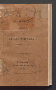 Trnule / pjesme od Ljudevita Vukotinovića.
