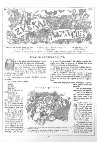 Zvekan : humoristički list : 8,13(1897) / odgovorni urednik August Šek.