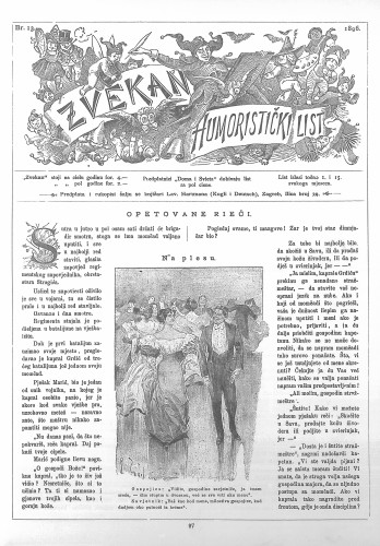 Zvekan : humoristički list : 7,13(1896) / odgovorni urednik August Šek.
