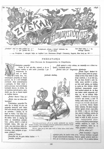 Zvekan : humoristički list : 7,24(1896) / odgovorni urednik August Šek.