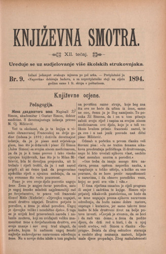 Književna smotra : mjesečna priloga k 