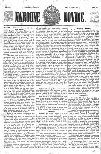 Narodne novine : 16,117(1850) / učrednik Ljudevit Gaj.
