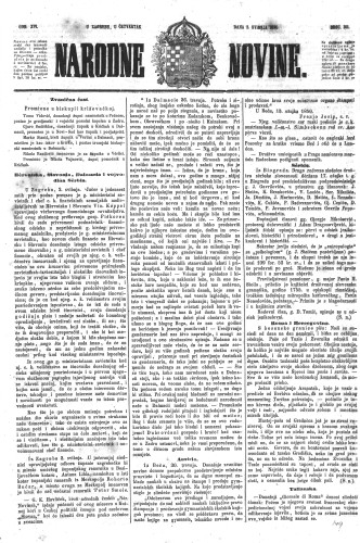 Narodne novine : 16,101(1850) / učrednik Ljudevit Gaj.