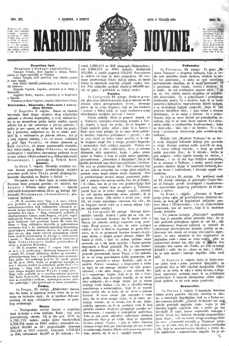 Narodne novine : 16,33(1850) / učrednik Ljudevit Gaj.