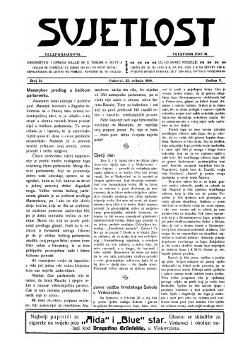 Svjetlost : 5,21(1909) / odgovorni urednik Antun Rott.