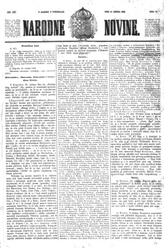 Narodne novine : 16,17(1850) / učrednik Ljudevit Gaj.