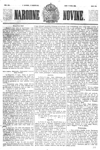 Narodne novine : 16,206(1850) / učrednik Ljudevit Gaj.