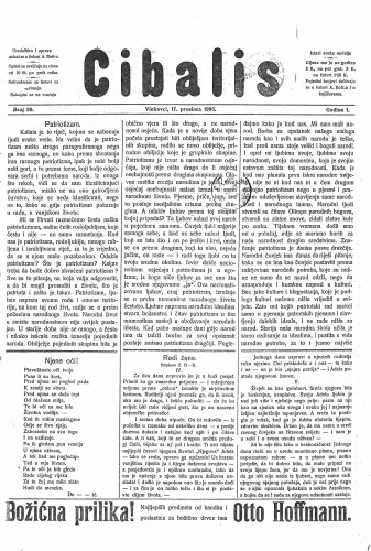 Cibalis : 1,50(1905) / odgovorni urednik Anton Rott.