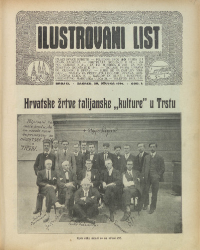 Ilustrovani list : 1,13(1914) / odgovorni urednik Dragutin Balog.