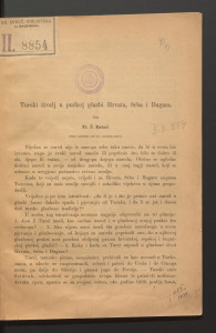 Turski živalj u pučkoj glazbi Hrvata, Srba i Bugara / piše Fr. Š. Kuhač.