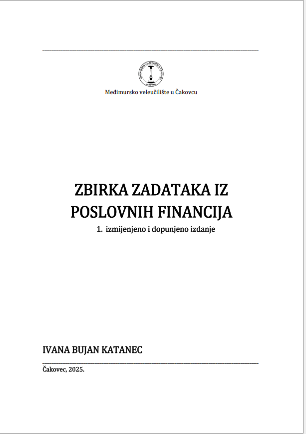 Zbirka zadataka iz poslovnih financija / Ivana Bujan Katanec