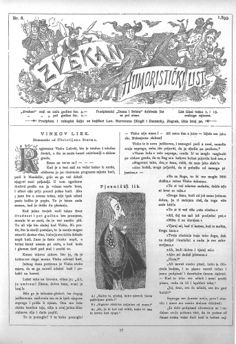 Zvekan : humoristički list : 10,8(1899) / odgovorni urednik Vojko Vezmar.