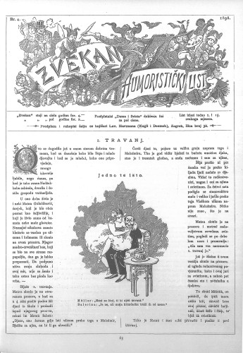 Zvekan : humoristički list : 9,4(1898) / odgovorni urednik Vojko Vezmar.
