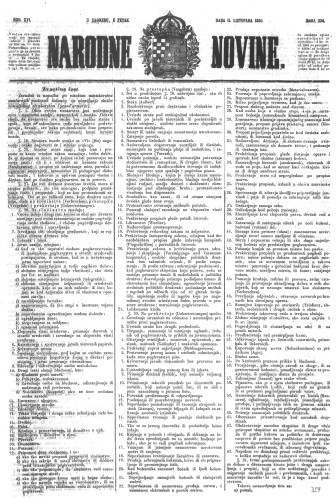 Narodne novine : 16,234(1850) / učrednik Ljudevit Gaj.