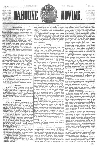 Narodne novine : 16,202(1850) / učrednik Ljudevit Gaj.