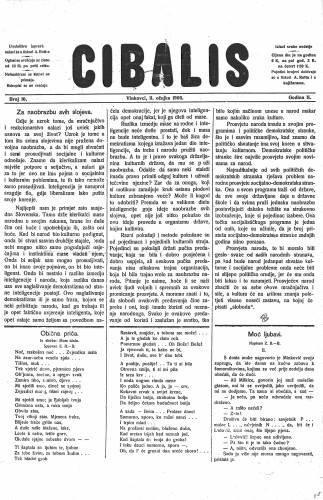 Cibalis : 2,10(1906) / odgovorni urednik Anton Rott.