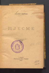 Pjesme / Josip Bersa.