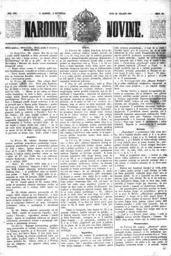 Narodne novine : 16,49(1850) / učrednik Ljudevit Gaj.